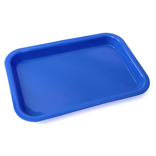 LA MIERE Pastel Lilac Dental Plastic Trays Autoclavable Procedure Flat Trays for Instrument, 13.25" X 9.75", Size F, Pastel Lilac