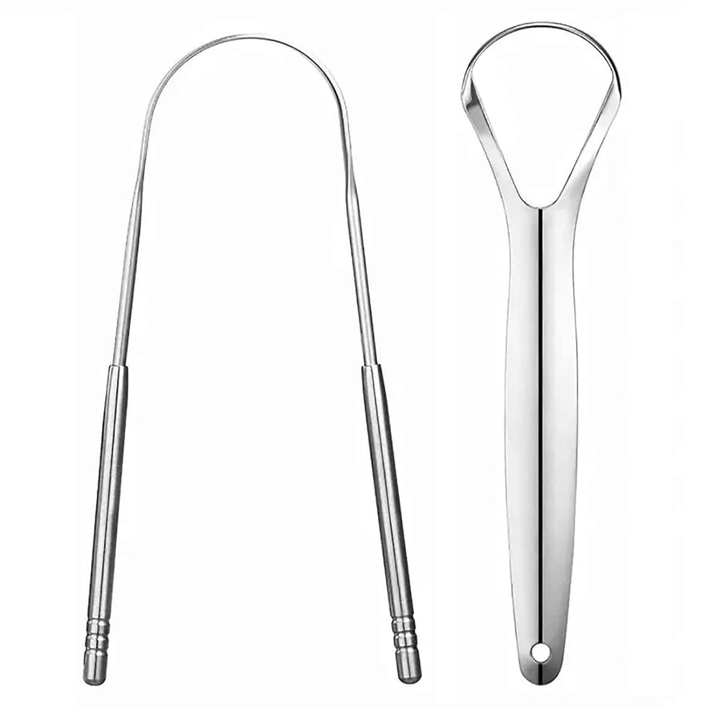 Pure Rose Gold Tongue Scraper for Adults - Oral Care & Hygiene Natural Tongue Cleaner for Fresher Breath - Tongue Scraper with Natural Cotton Bag (2 Piece/Pack)