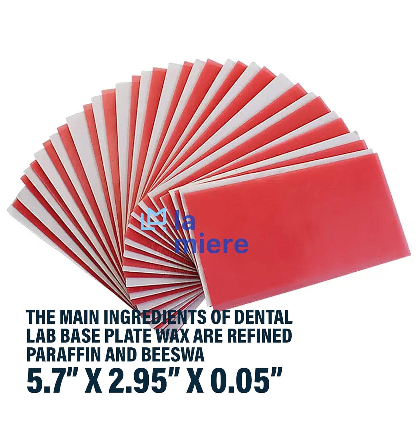 LA MIERE 20PCS Dental Base Plate Wax - Molding Casting Wax Sheet Denture Utility Bite Casting Sheets
