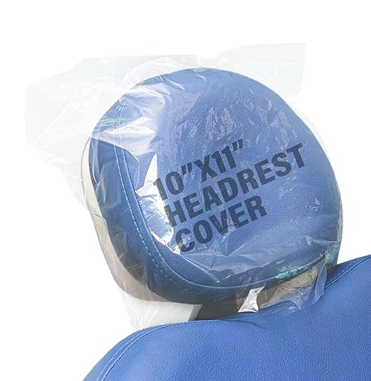 LA MIERE 250P Disposable Dental Headrest Covers & Chair Sleeves Waterproof Cover, Dental Chair Clear