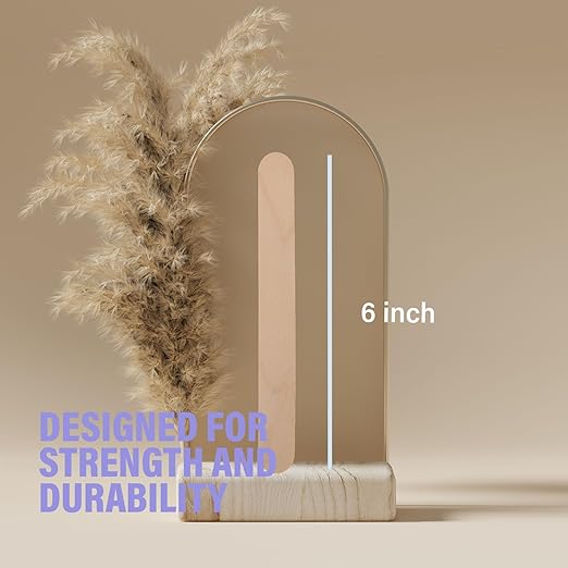 LA MIERE Large Applicator Sticks, 6" Tongue Depressors Wood, Non-Sterile