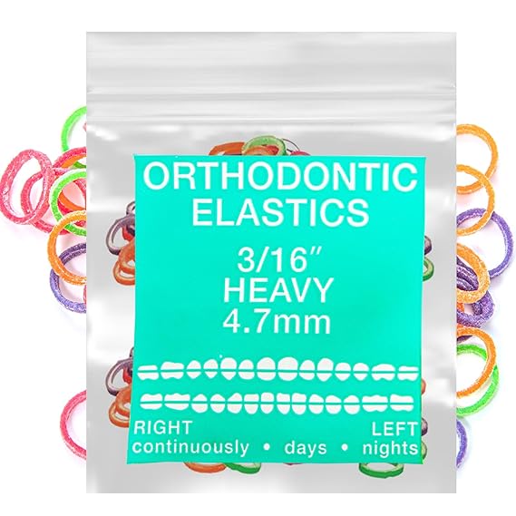 Clear Non-Latex 100 counts, Intraoral Orthodontic Elastics Rubber Bands Made in US