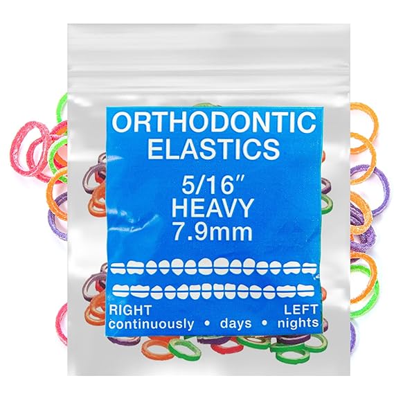 Clear Non-Latex 100 counts, Intraoral Orthodontic Elastics Rubber Bands Made in US