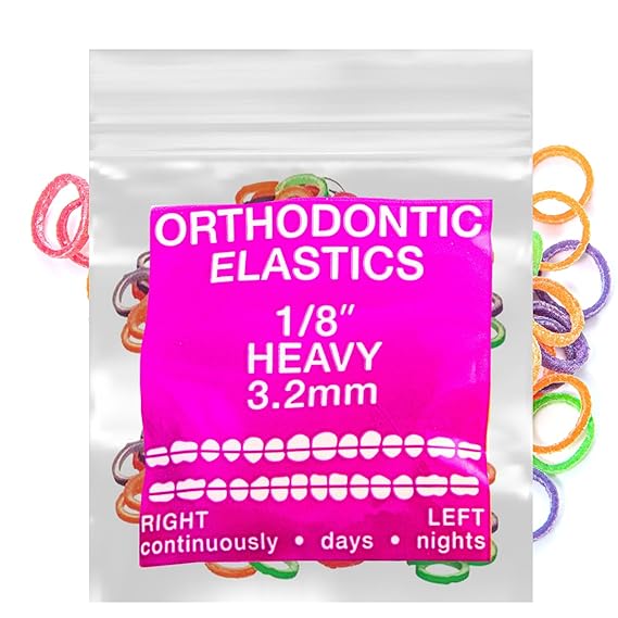 Clear Non-Latex 100 counts, Intraoral Orthodontic Elastics Rubber Bands Made in US