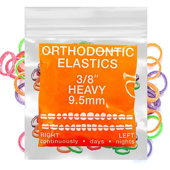 Clear Non-Latex 100 counts, Intraoral Orthodontic Elastics Rubber Bands Made in US