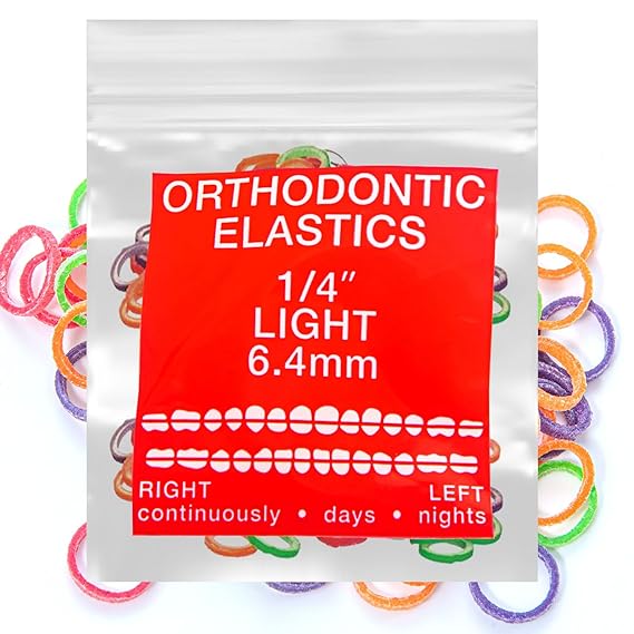 Clear Non-Latex 100 counts, Intraoral Orthodontic Elastics Rubber Bands Made in US