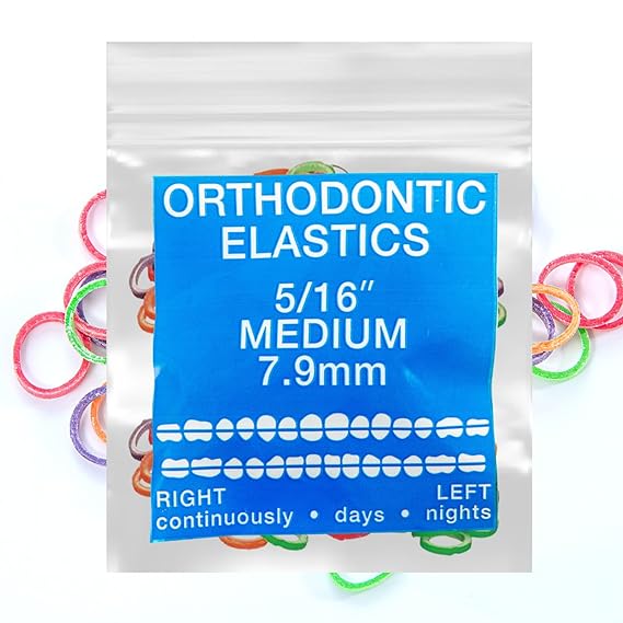 Clear Non-Latex 100 counts, Intraoral Orthodontic Elastics Rubber Bands Made in US