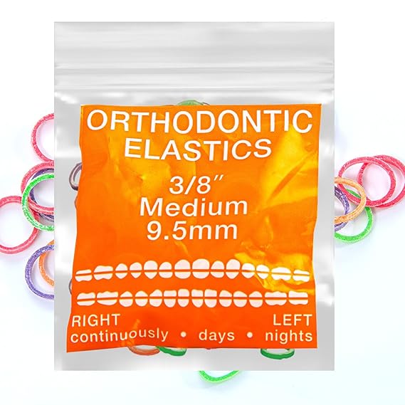 Clear Non-Latex 100 counts, Intraoral Orthodontic Elastics Rubber Bands Made in US