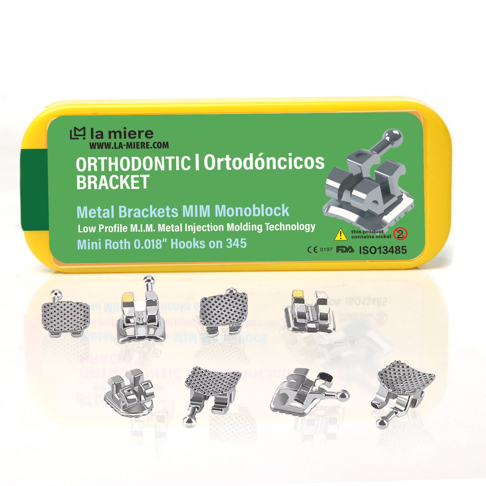 thumbnail image 2 of AZDENT 10-Pack Dental Orthodontic Brackets – Mini Roth .022/.018 With Hooks – Choice Of Prescription 2 of 5