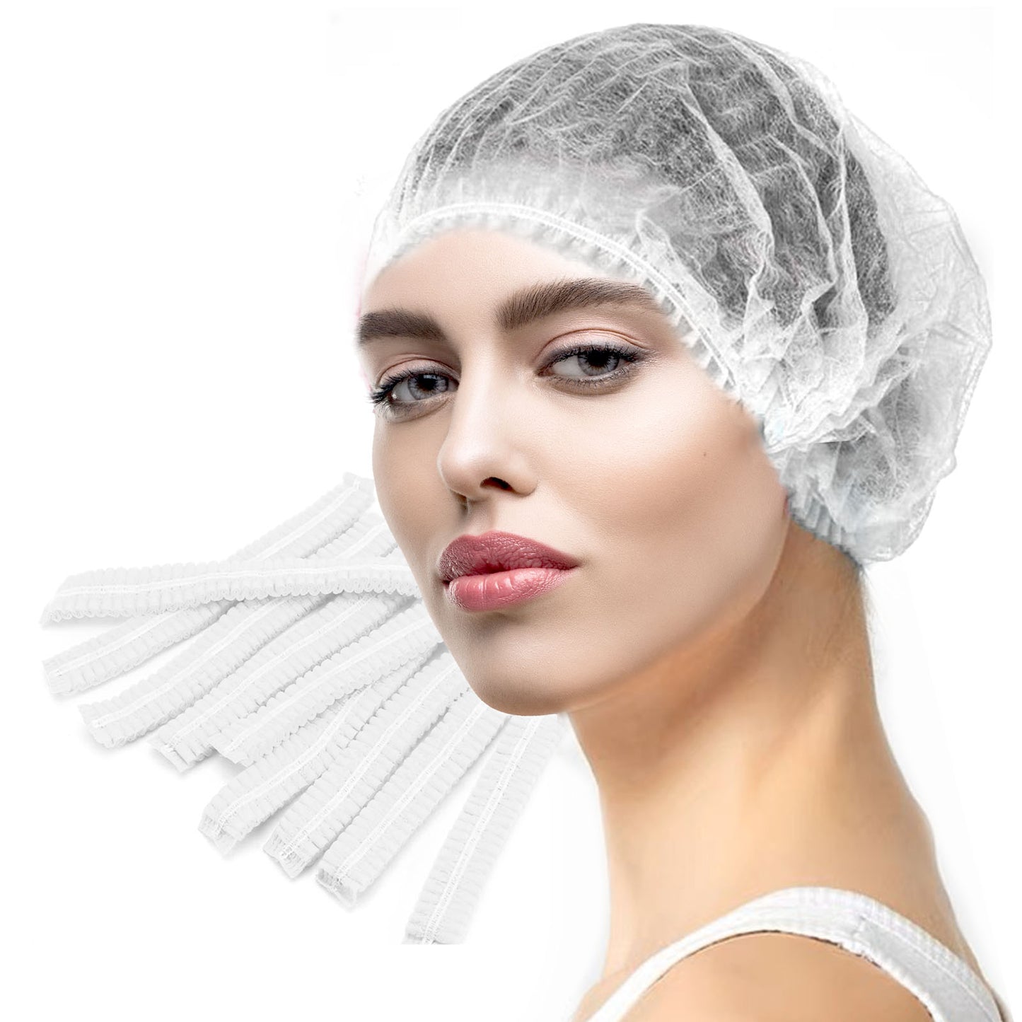 Disposable Non-Woven Hairnets, Bouffant Caps, Protective Hair Head Covers, Hair Net, Surgical Cap, Medical Hair Covers
