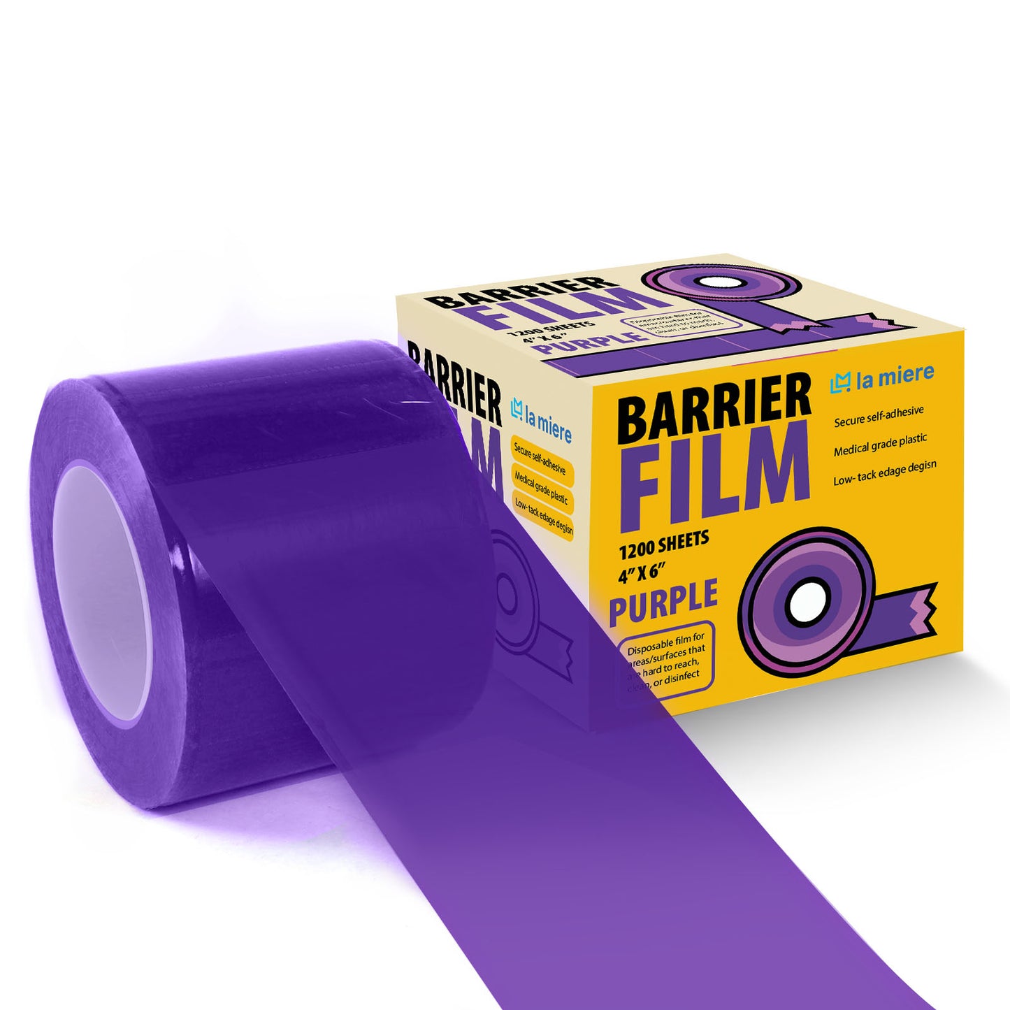 1200 Sheets Blue Barrier Film with Adhesive Coating 4"x 6" Perforated Sheets Adhesive Barrier Film for Dental, Medical & Tattoo