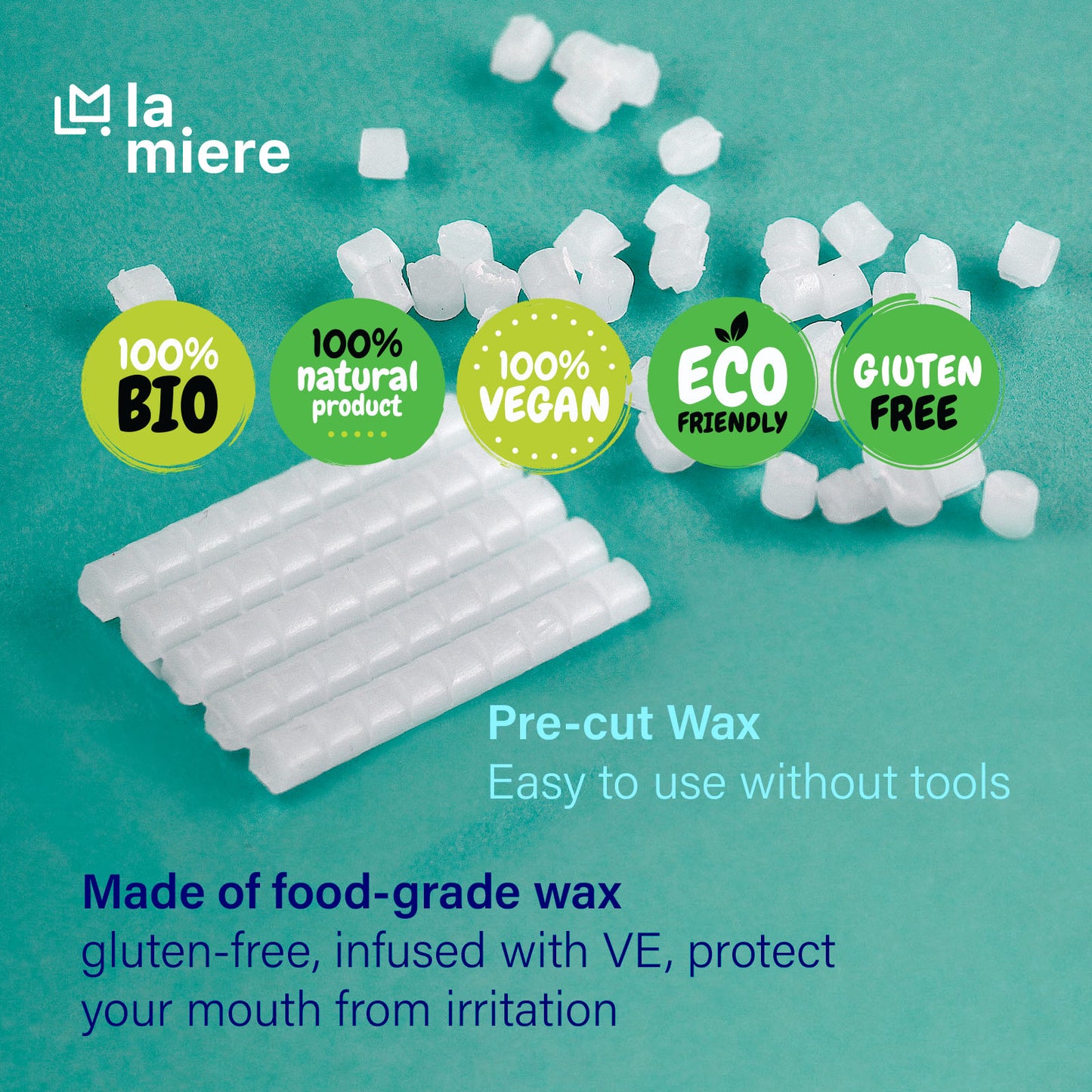 8 Boxes/Pack Pre-Cut Food Grade Dental Wax Orthodontic Wax Braces Wax Shield Lips & Gums Dental Teeth Braces Wearer Unscented (Unscented, 1pack)