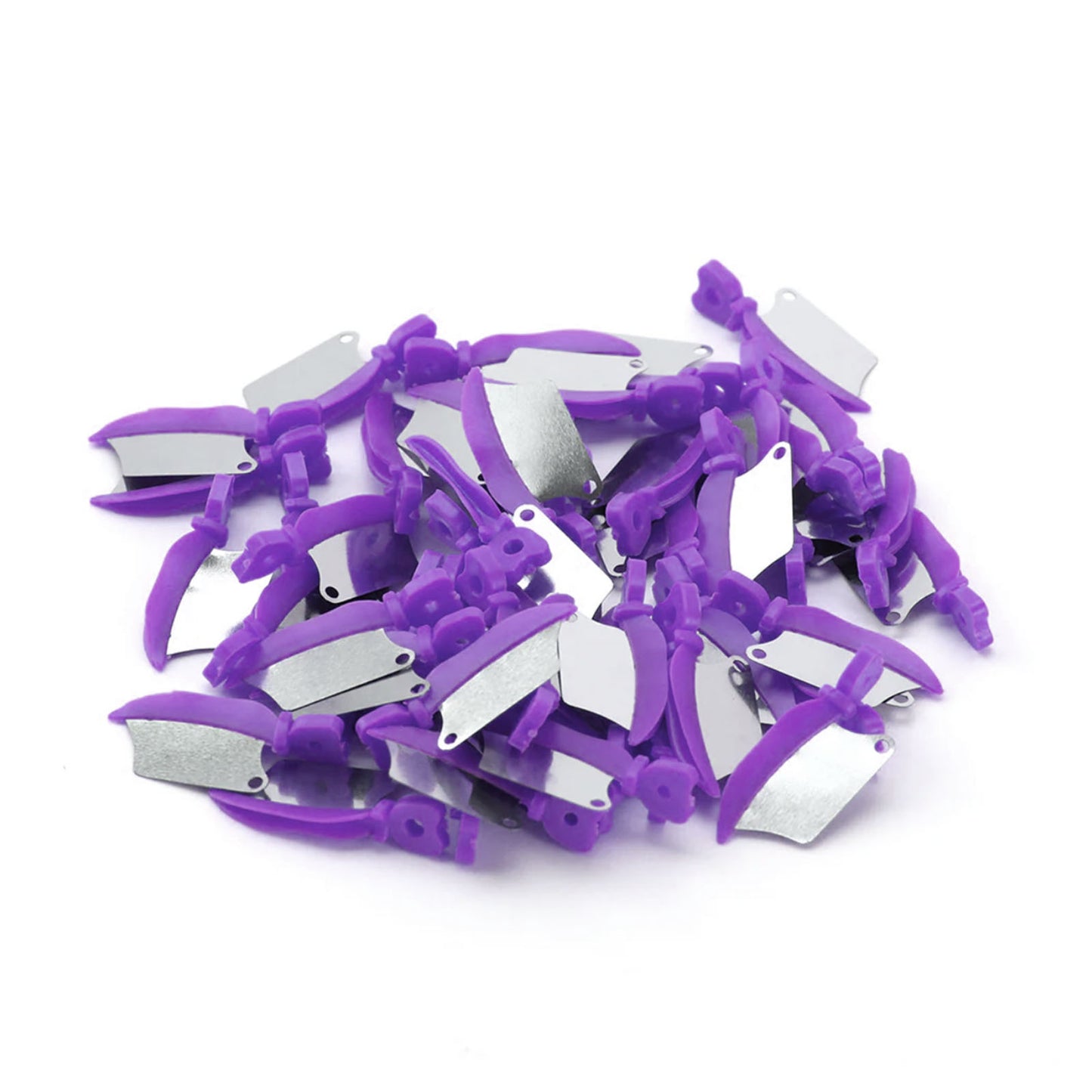 40Pcs/Box Dental Wedge Knife Teeth Interproximal Plastic Wedge Stainless Steel Plate