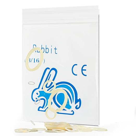 LA MIERE 1000 Pack, Amber Latex Orthodontic Elastics, Dental Bands Intraoral Elastic Bands
