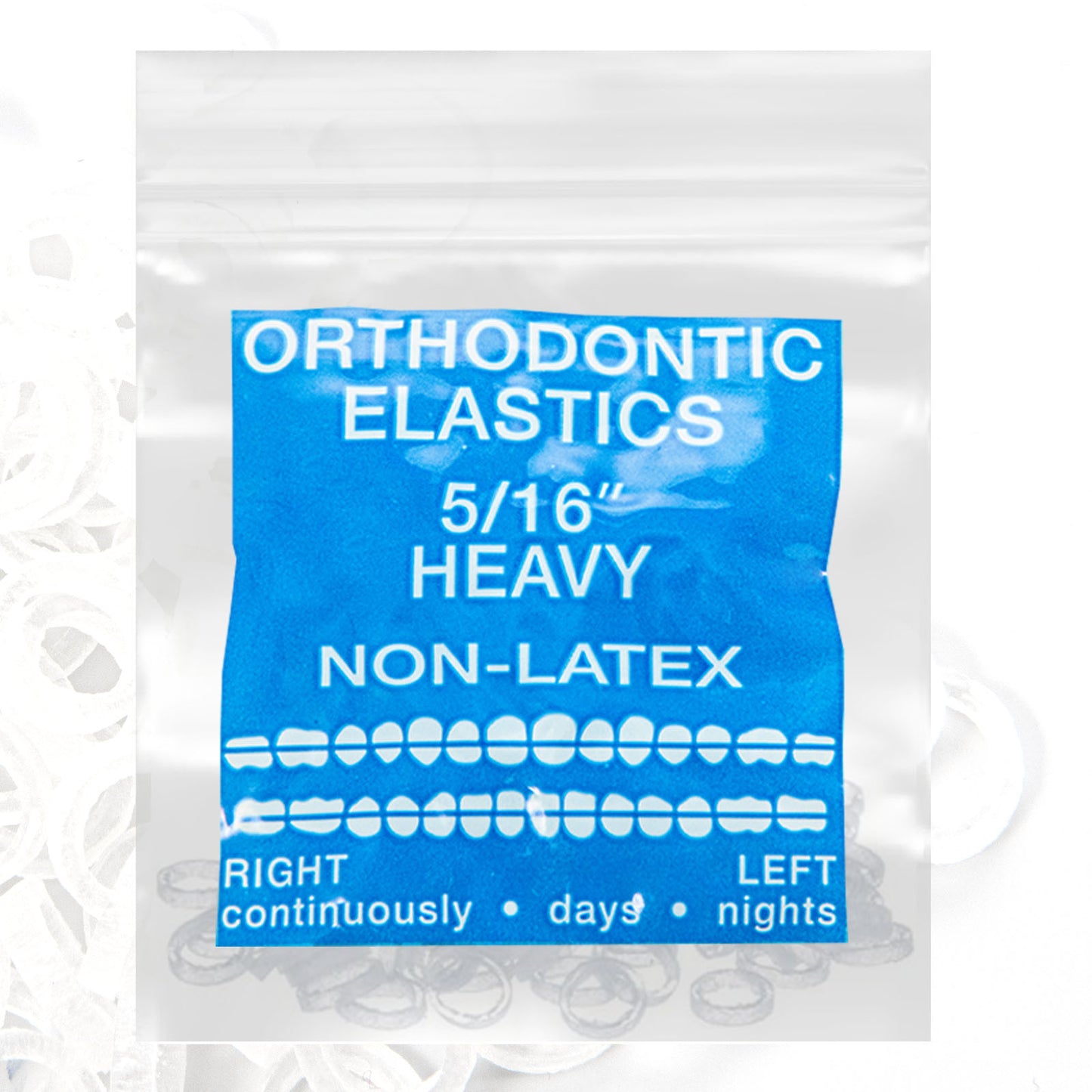 Clear 100 counts Intraoral Elastic Bands Orthodontic Elastics Dental Rubber Bands US Made