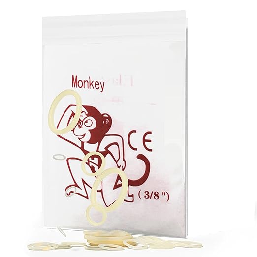 LA MIERE 1000 Pack, Amber Latex Orthodontic Elastics, Dental Bands Intraoral Elastic Bands