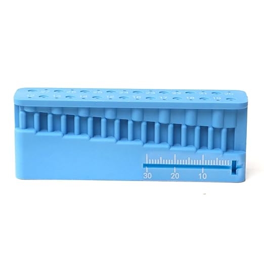 LA MIERE Dental Endodontic Measuring Tools File Holder, Autoclaveable Endo Files Block Measuring Instrument Ruler A-Upside Measure