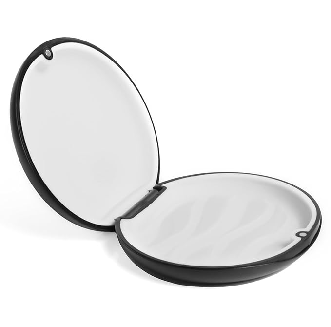 Retainer Case, Slim Aligner Case Compatible with Invisalign, Night Mouth Guard Case, Retainer Holder, Food Grade Silicone Pad, Magnetic Closure