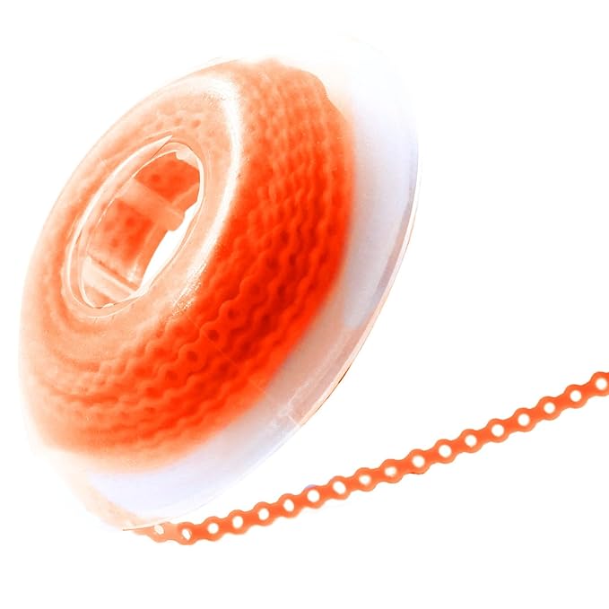 LA MIERE 1 Roll Orthodontic Rubber Chains, Braces Power Chains consisted force in closed, short, long 15'' spools
