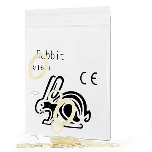 LA MIERE 1000 Pack, Amber Latex Orthodontic Elastics, Dental Bands Intraoral Elastic Bands
