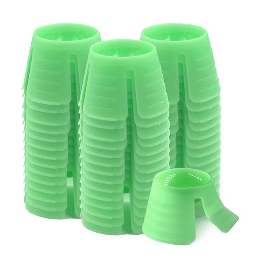 Plastic Disposable Dental dappen Dish with Bendable Hinge Wide Base Makes Dish Stand Firmly, Neil dappen Dish, Eyelash dappen Dish 100/Bag
