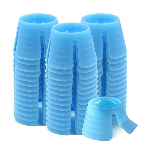 Plastic Disposable Dental dappen Dish with Bendable Hinge Wide Base Makes Dish Stand Firmly, Neil dappen Dish, Eyelash dappen Dish 100/Bag