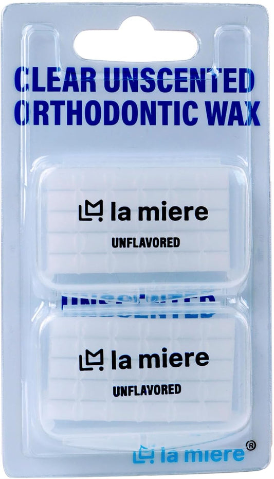 LA MIERE 2 Boxes Pre-Cut Food Grade Dental Wax Orthodontic Wax Braces Wax Shield Lips & Gums Dental Teeth Braces Wearer