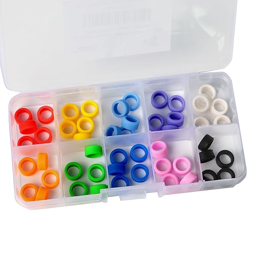 LA MIERE Dental Code Ring 100Pcs Silicone Dental Instrument Color Code Rings, Orthodontic Code Rings, Mix Color