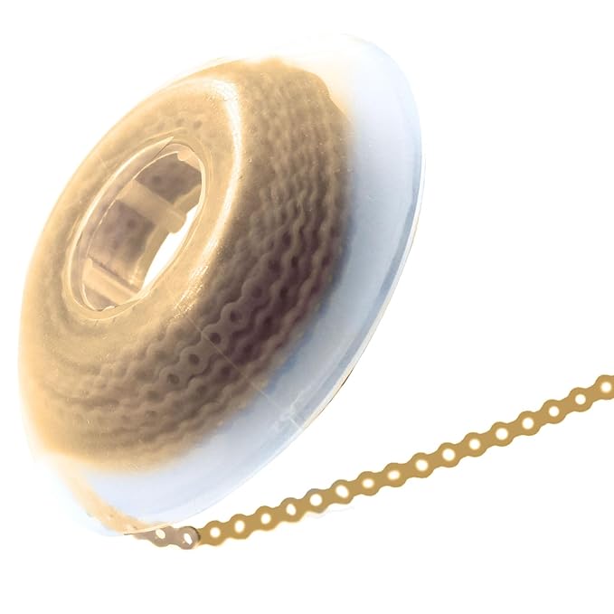 LA MIERE 1 Roll Orthodontic Rubber Chains, Braces Power Chains consisted force in closed, short, long 15'' spools