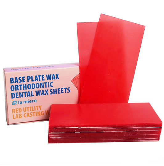 LA MIERE 20PCS Dental Base Plate Wax - Molding Casting Wax Sheet Denture Utility Bite Casting Sheets