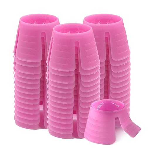 Plastic Disposable Dental dappen Dish with Bendable Hinge Wide Base Makes Dish Stand Firmly, Neil dappen Dish, Eyelash dappen Dish 100/Bag