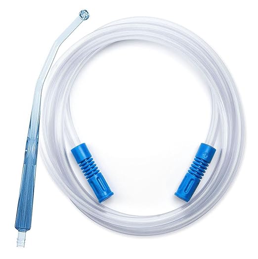 Suction Connection Tube, Surgical Aspiration Tube (F28)+ Yankauers Tips  6' X 1/4” ID, 1PC