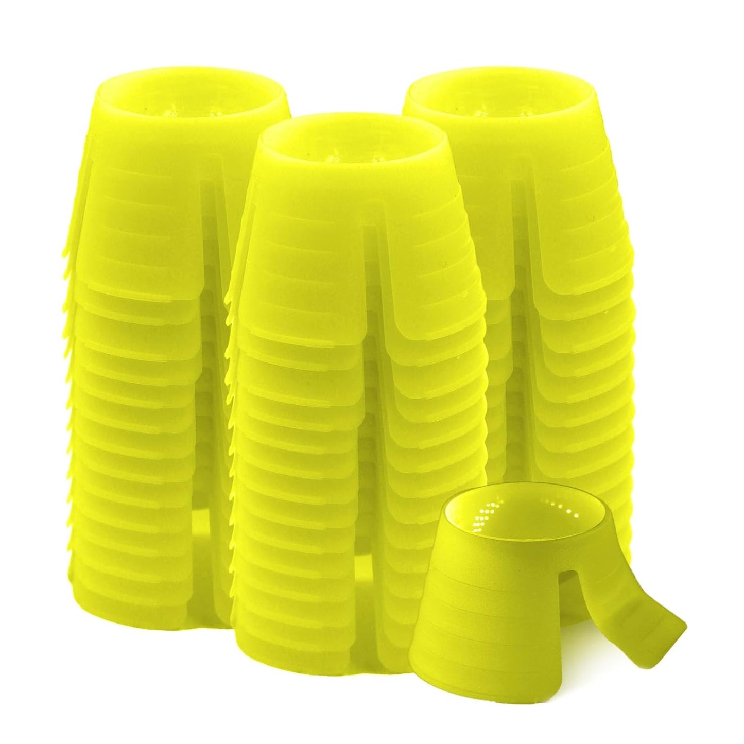 Plastic Disposable Dental dappen Dish with Bendable Hinge Wide Base Makes Dish Stand Firmly, Neil dappen Dish, Eyelash dappen Dish 100/Bag