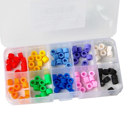 LA MIERE Dental Code Ring 100Pcs Silicone Dental Instrument Color Code Rings, Orthodontic Code Rings, Mix Color