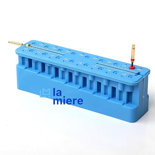 LA MIERE Dental Endodontic Measuring Tools File Holder, Autoclaveable Endo Files Block Measuring Instrument Ruler A-Upside Measure