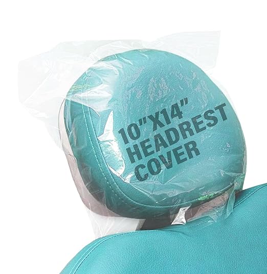 LA MIERE 250P Disposable Dental Headrest Covers & Chair Sleeves Waterproof Cover, Dental Chair Clear