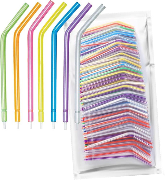 LA MIERE Air Syringe Tip Water Syringe Tip Disposable Spray Nozzles Tips Assorted Rainbow Triple