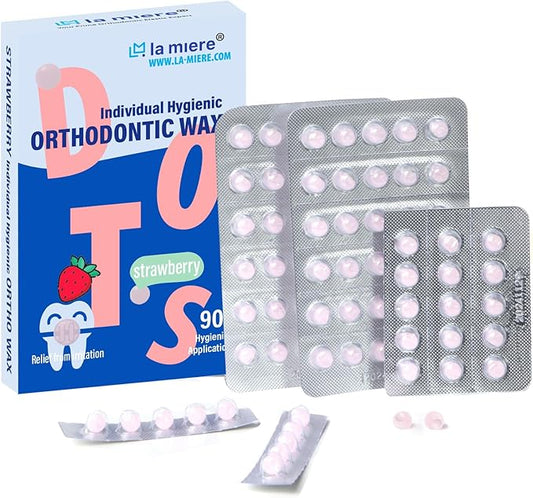 LA MIERE Orthodontic Wax for Braces Wax Dots 90 Individual Hygienic Packaging Dental Wax