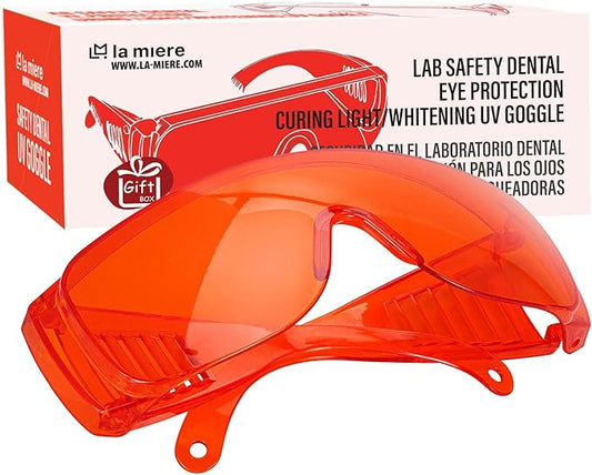 LA MIERE Curing Light Orange Glasses Dental, Teeth Whitening Safety Glasses, Dental Eyewear LED Protective Goggles, 1 Pack