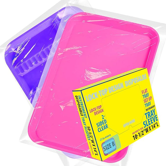 500Pcs/box Dental Tray Sleeve Instrument Tray Cover Lockable Set up Sleeves