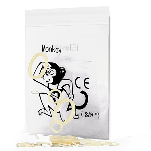 LA MIERE 1000 Pack, Amber Latex Orthodontic Elastics, Dental Bands Intraoral Elastic Bands
