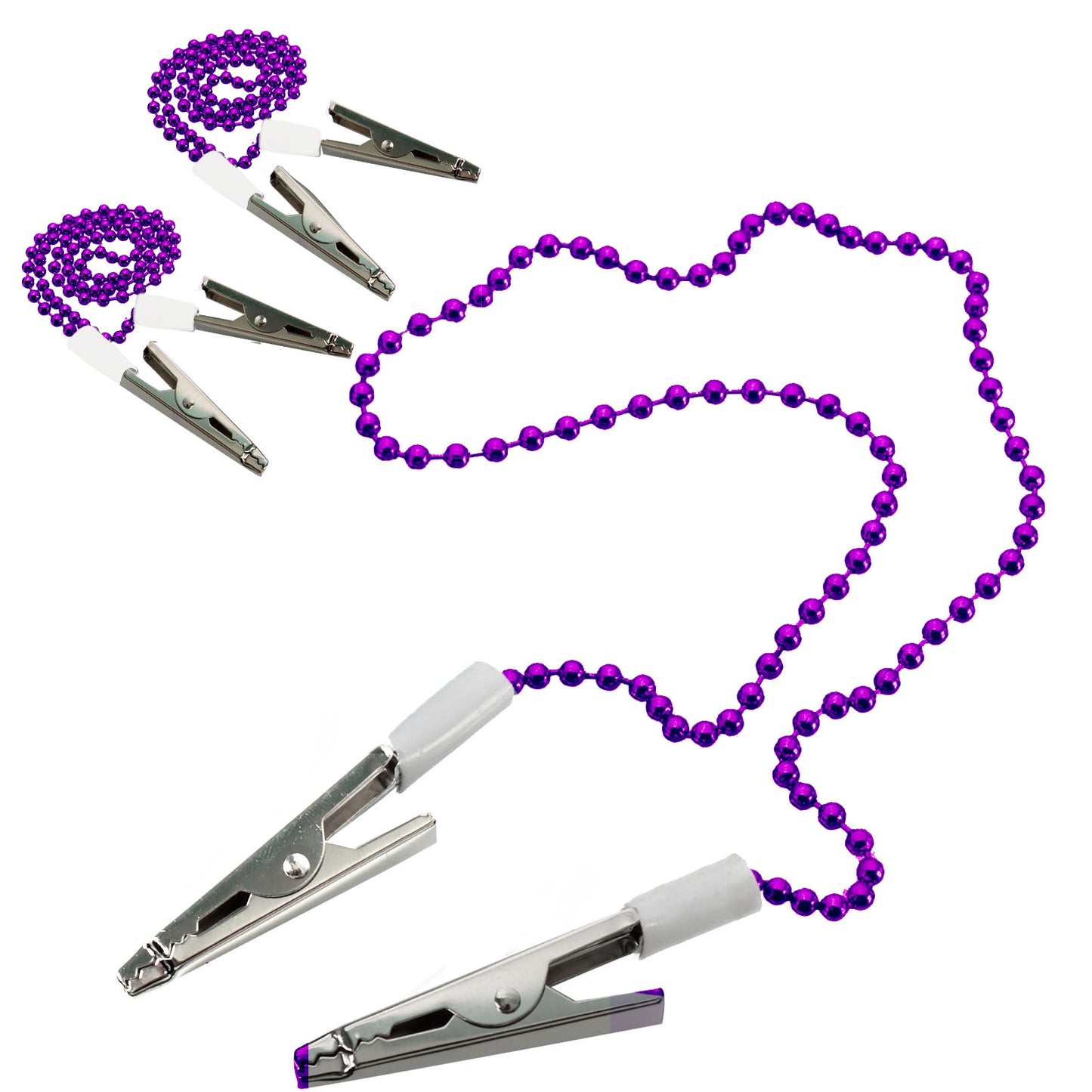Dental Bib Ball Chain with Clips on Both Ends (Pack of 3)