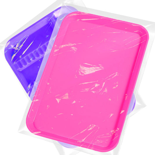 500Pcs/box Dental Tray Sleeve Instrument Tray Cover Lockable Set up Sleeves (Clear, 500pcs)