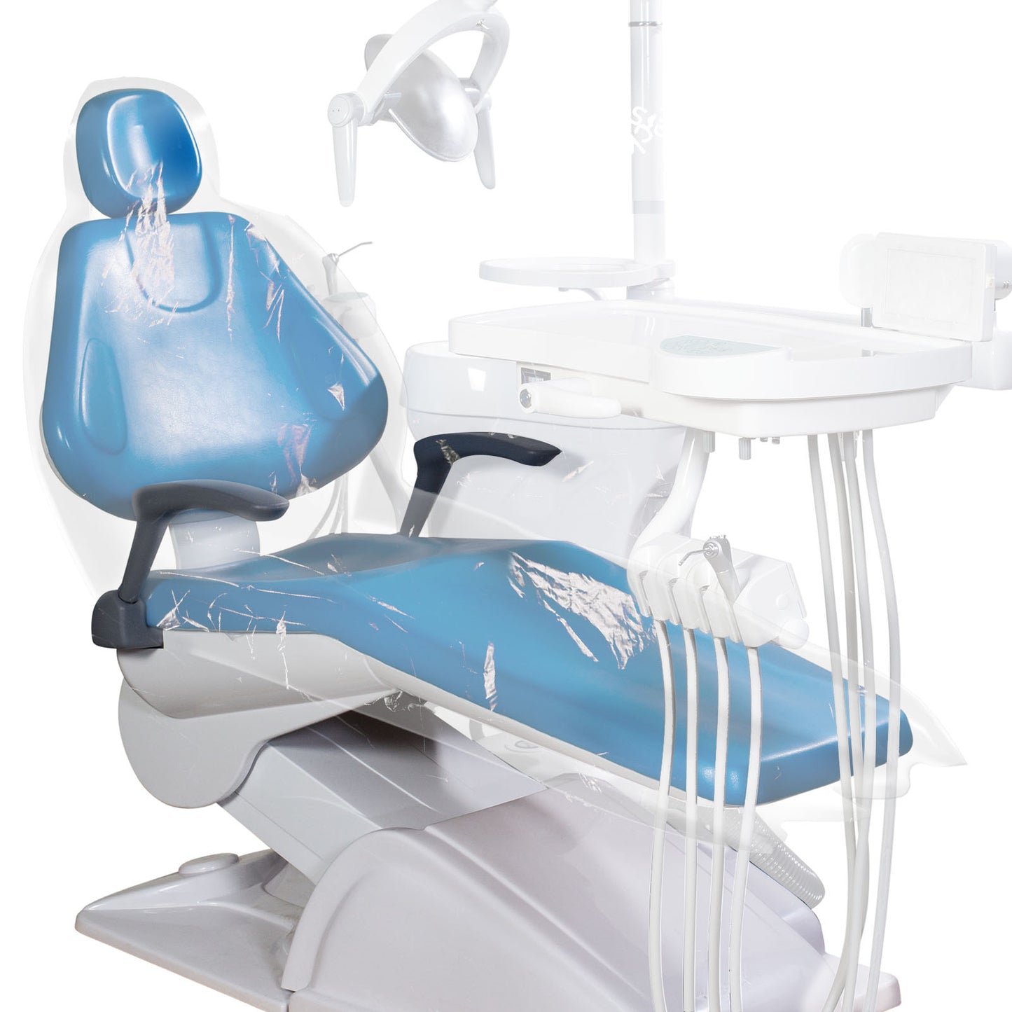 Non-Slip Dental Full Chair Covers 29" x 80" Disposable Dental Chair Sleeve, Waterproof Plastic Cover Sleeves (3 Box, 125/Bx)