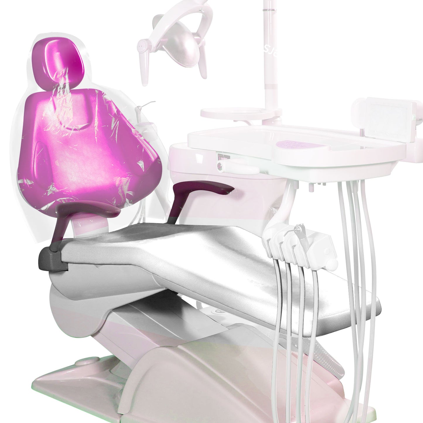 Non-Slip Dental Half Chair Large Covers, 32” x 32” Disposable Dental Chair Sleeve, Waterproof Plastic Cover Sleeves (1 Box, 200/Bx)